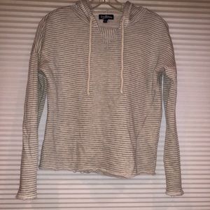 Freshman Cropped Striped Hoodie Junior Size M